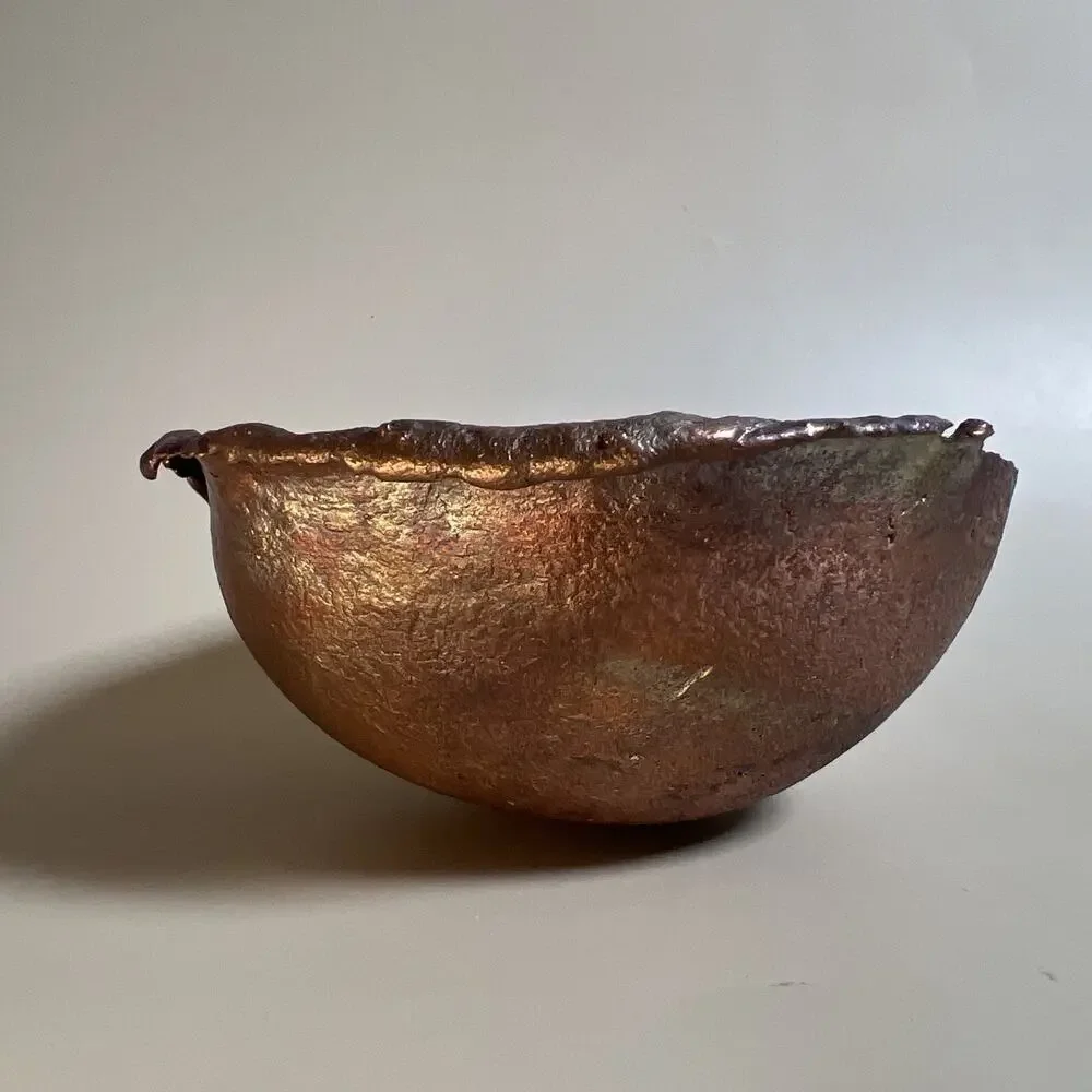 Arizona Copper Splash Bowl • Globe–Miami Mines • Handcrafted Near‑Pure Copper